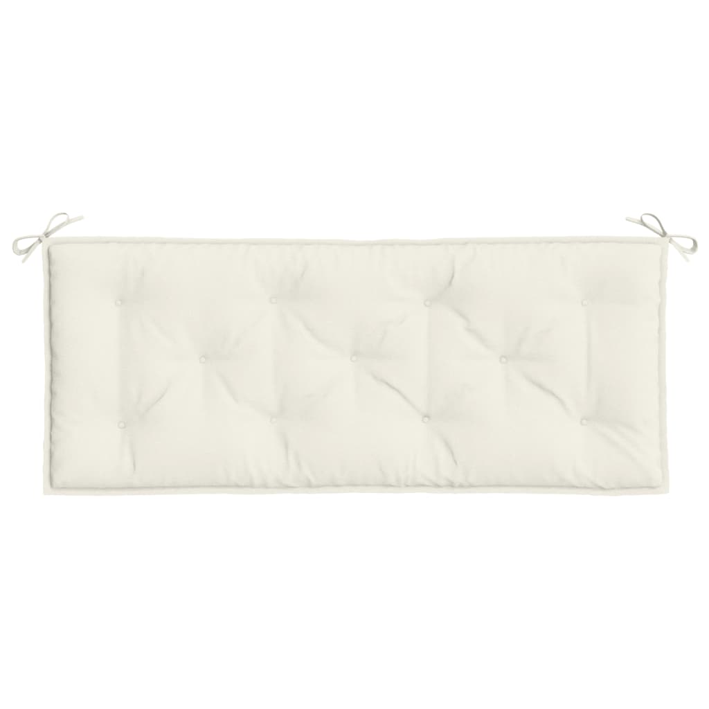vidaXL Gartenbank-Auflagen 2 Stk. Melange Creme 120x50x7 cm Stoff
