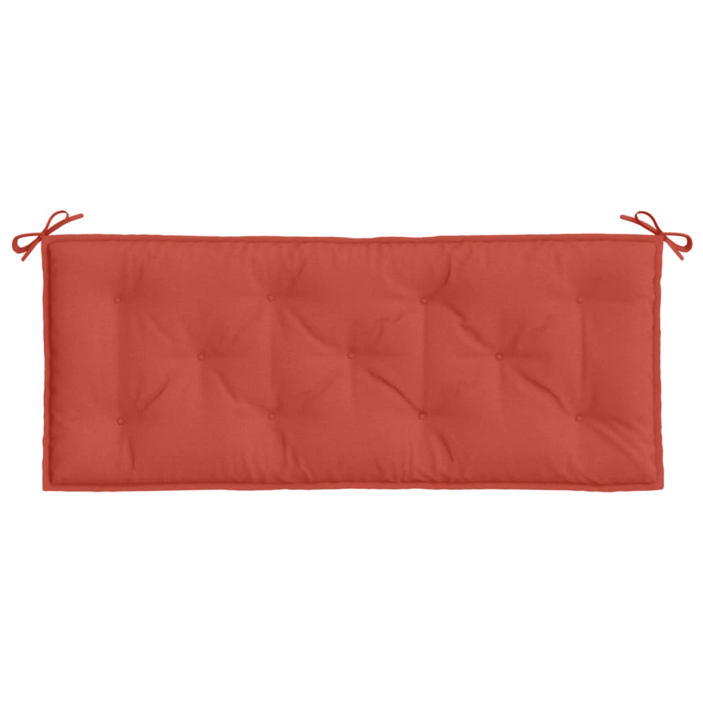 vidaXL Coussins de banc de jardin 2 pcs Mélange Rouge 120x50x7 cm Tissu