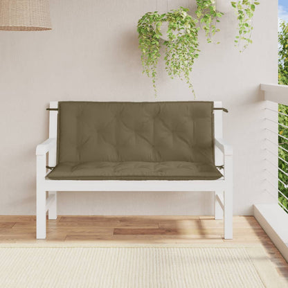 vidaXL Coussins de banc de jardin 2 pcs. Mélange Taupe 120x50x7 cm Tissu