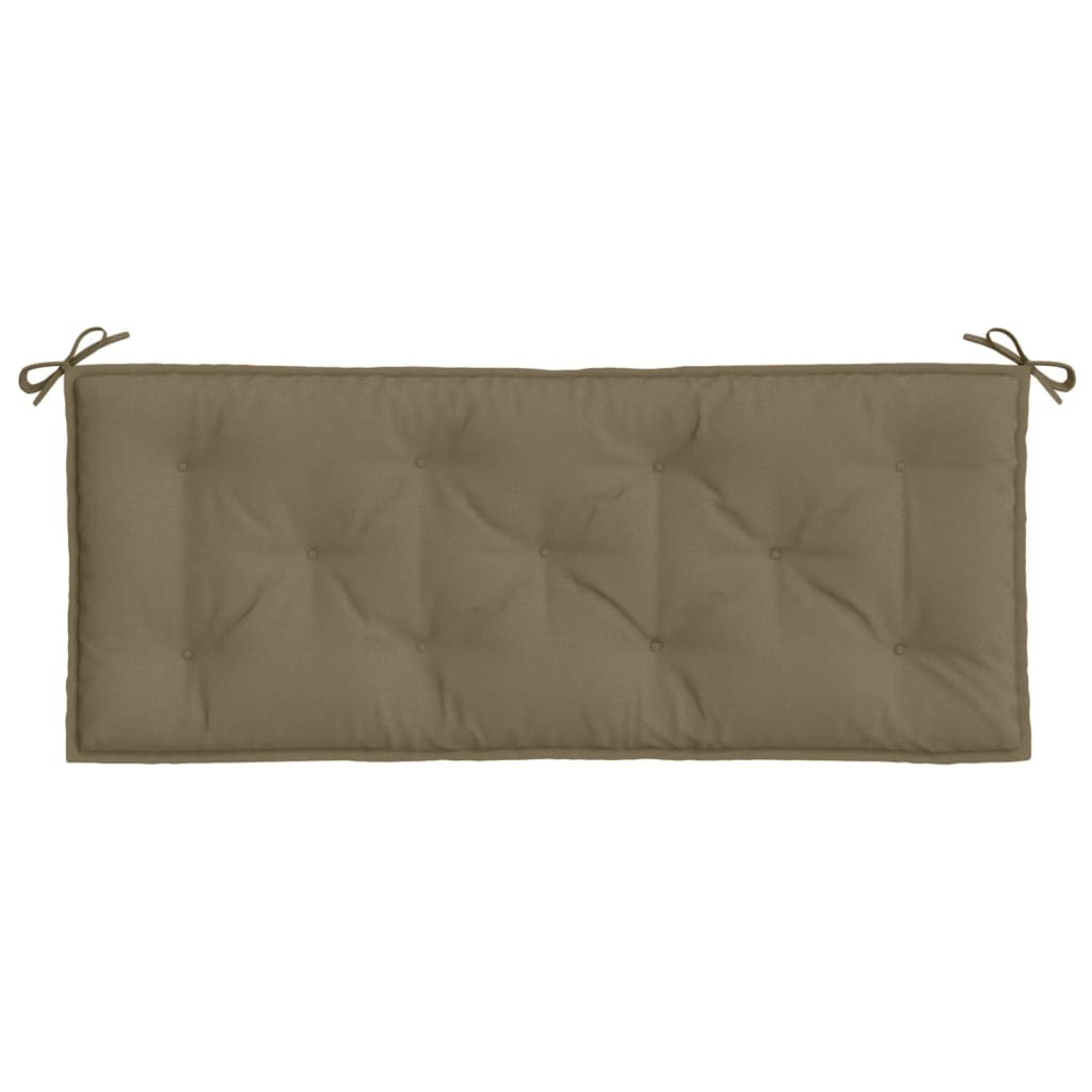 vidaXL Coussins de banc de jardin 2 pcs. Mélange Taupe 120x50x7 cm Tissu