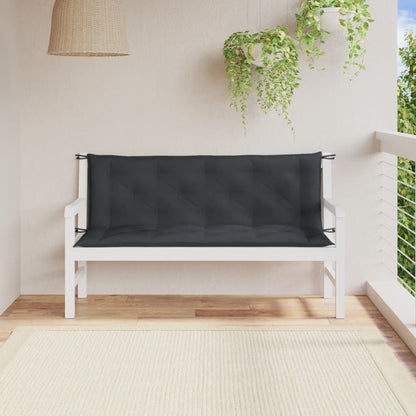 vidaXL Coussins de banc de jardin 2 pcs Mélange anthracite 150x50x7 cm Tissu