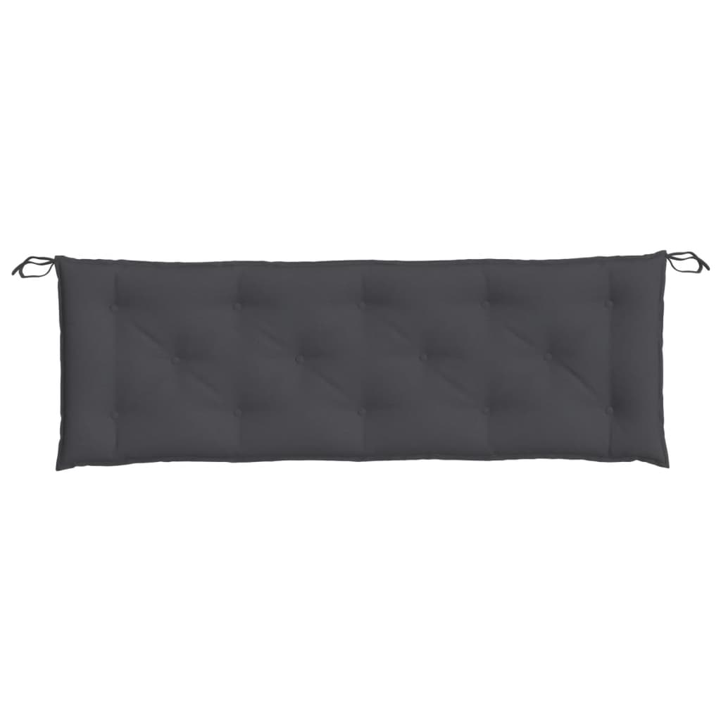 vidaXL Coussins de banc de jardin 2 pcs Mélange anthracite 150x50x7 cm Tissu