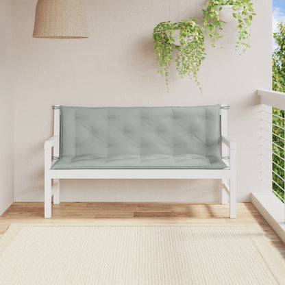 vidaXL Gartenbank-Auflagen 2 Stk. Melange Hellgrau 150x50x7 cm Stoff