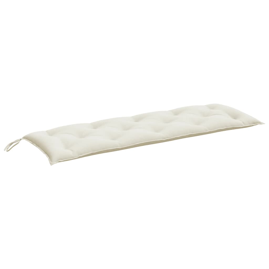 vidaXL Gartenbank-Auflagen 2 Stk. Melange Creme 150x50x7 cm Stoff