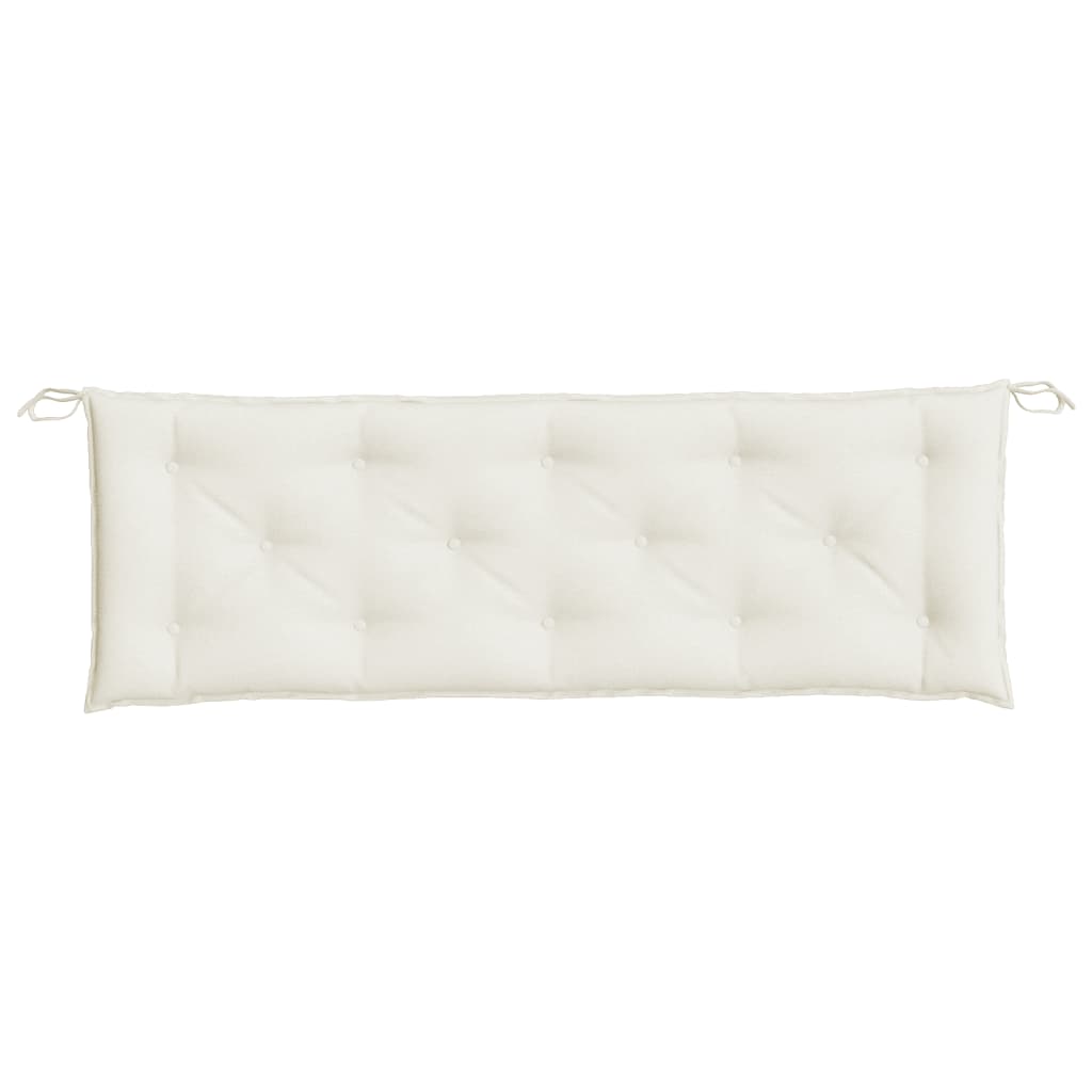 vidaXL Gartenbank-Auflagen 2 Stk. Melange Creme 150x50x7 cm Stoff