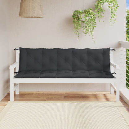 vidaXL Coussins de banc de jardin 2 pcs Mélange Anthracite 180x50x7 cm Tissu