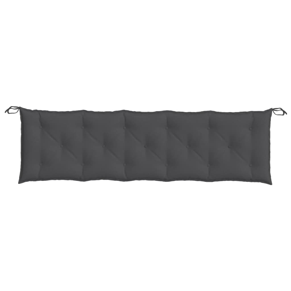 vidaXL Coussins de banc de jardin 2 pcs Mélange Anthracite 180x50x7 cm Tissu