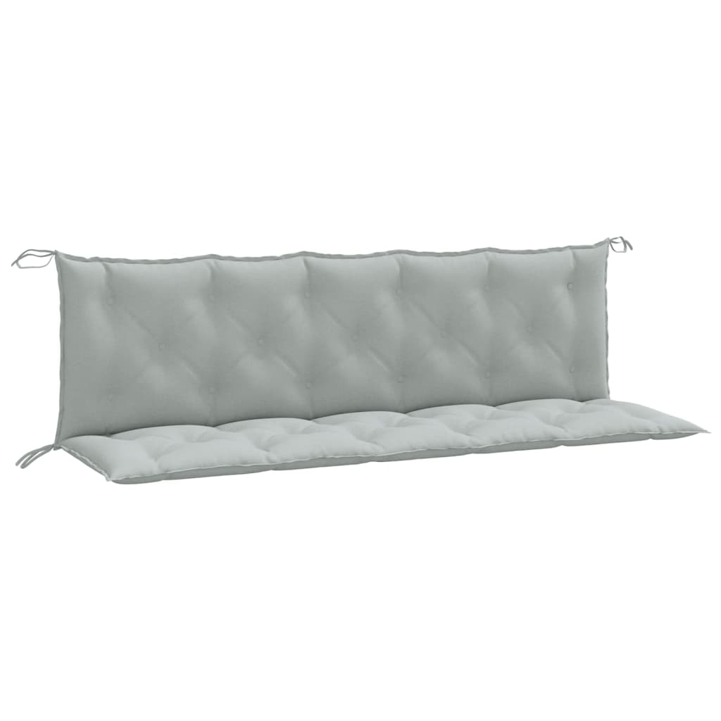 vidaXL Coussins de banc de jardin 2 pcs Mélange Gris clair 180x50x7 cm Tissu