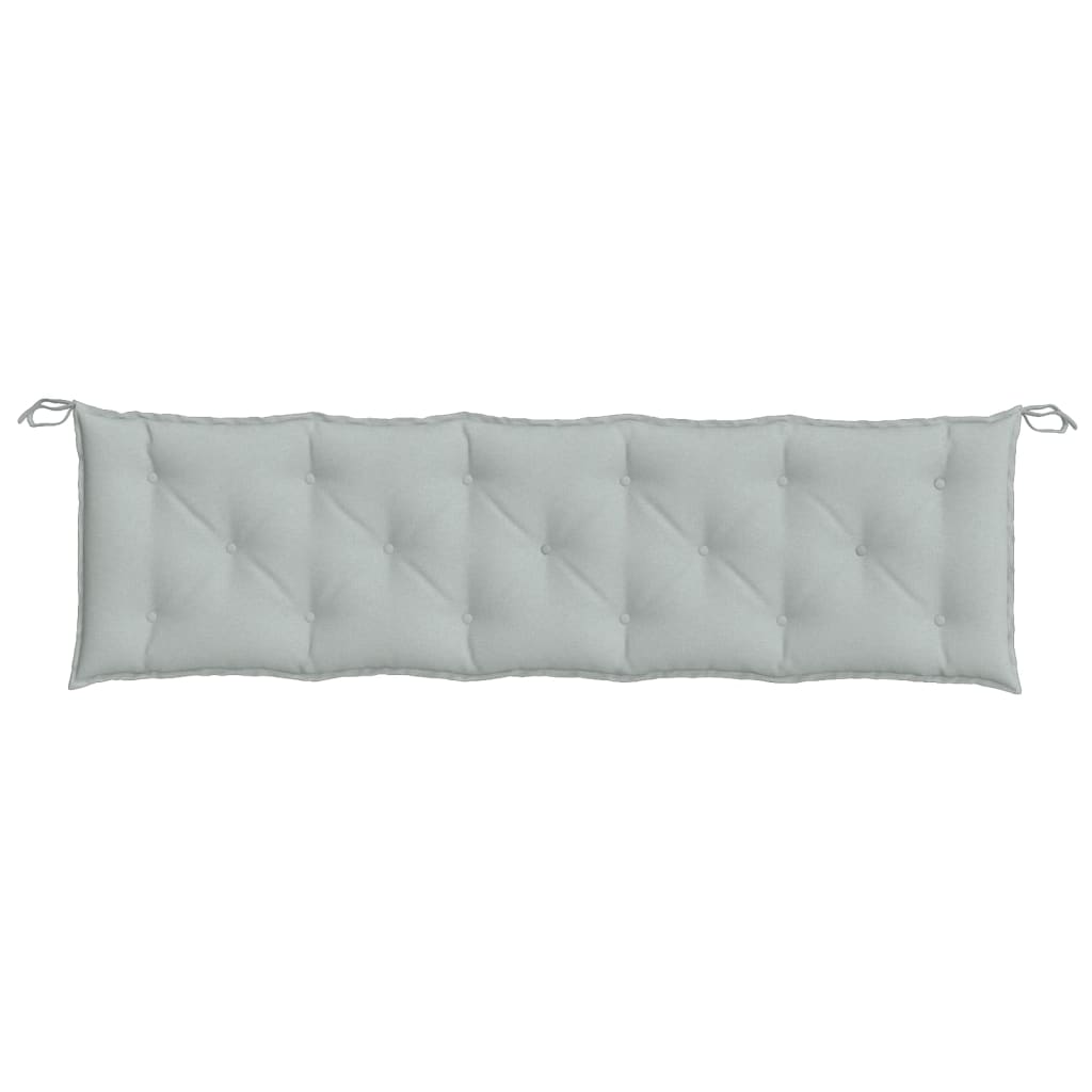 vidaXL Coussins de banc de jardin 2 pcs Mélange Gris clair 180x50x7 cm Tissu