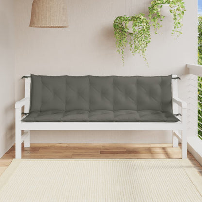 vidaXL Gartenbank-Auflagen 2 Stk. Melange Dunkelgrau 180x50x7 cm Stoff