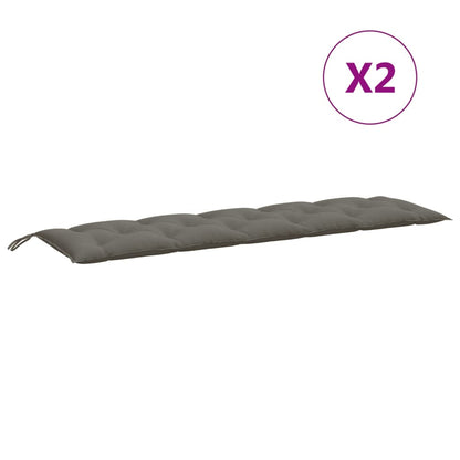 vidaXL Gartenbank-Auflagen 2 Stk. Melange Dunkelgrau 180x50x7 cm Stoff