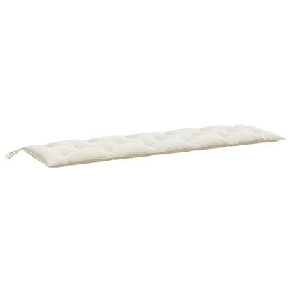 vidaXL Gartenbank-Auflagen 2 Stk. Melange Creme 180x50x7 cm Stoff