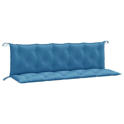 vidaXL Coussins de banc de jardin 2 pcs Mélange bleu 180x50x7 cm Tissu