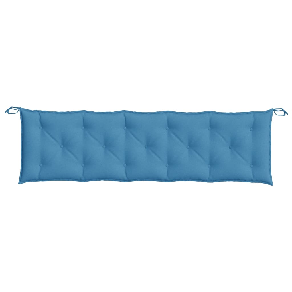 vidaXL Coussins de banc de jardin 2 pcs Mélange bleu 180x50x7 cm Tissu