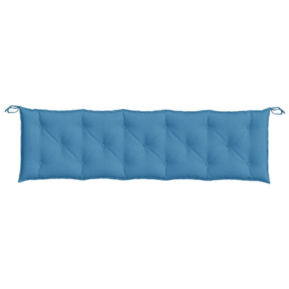vidaXL Coussins de banc de jardin 2 pcs Mélange bleu 180x50x7 cm Tissu