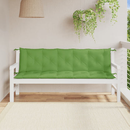 vidaXL Coussins pour banc de jardin 2 pcs. Vert chiné 180x50x7 cm Tissu