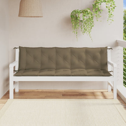 vidaXL Gartenbank-Auflagen 2 Stk. Melange Taupe 180x50x7 cm Stoff