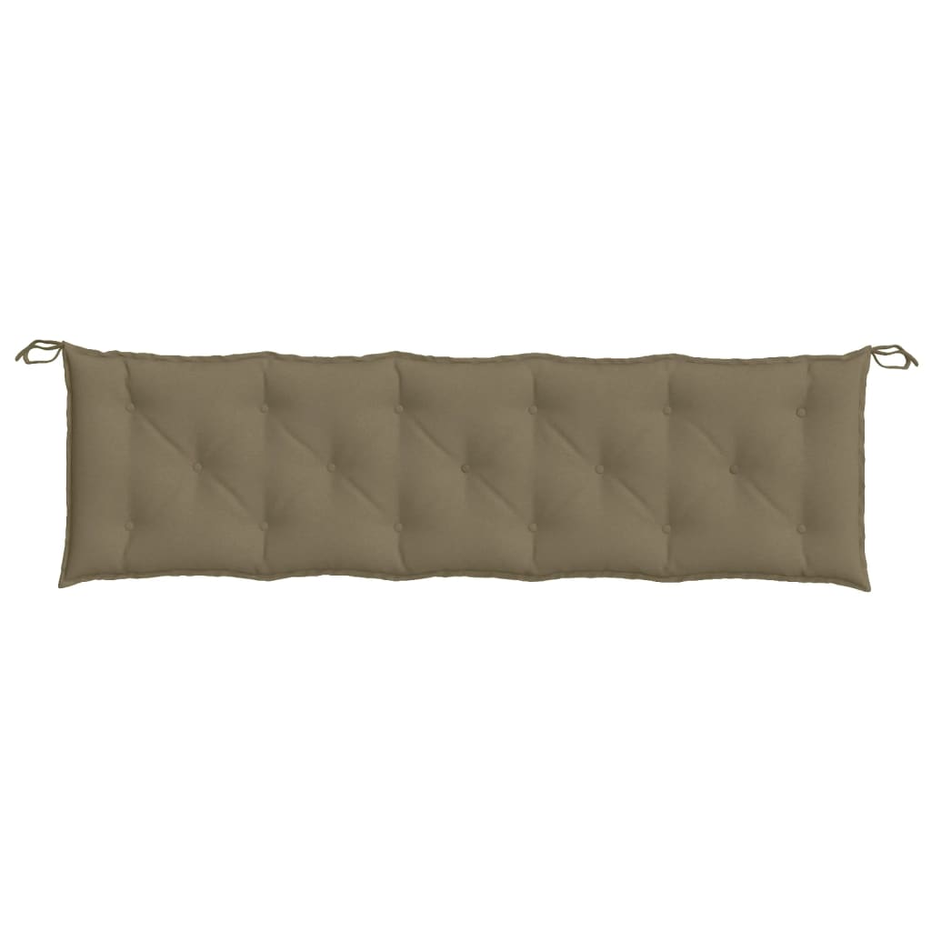 vidaXL Gartenbank-Auflagen 2 Stk. Melange Taupe 180x50x7 cm Stoff