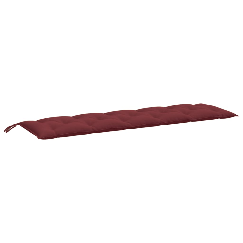 vidaXL Coussins de banc de jardin 2 pcs Mélange de couleurs Bordeau 180x50x7 cm Tissu