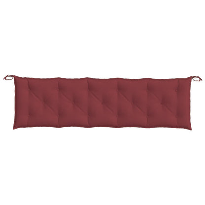 vidaXL Coussins de banc de jardin 2 pcs Mélange de couleurs Bordeau 180x50x7 cm Tissu