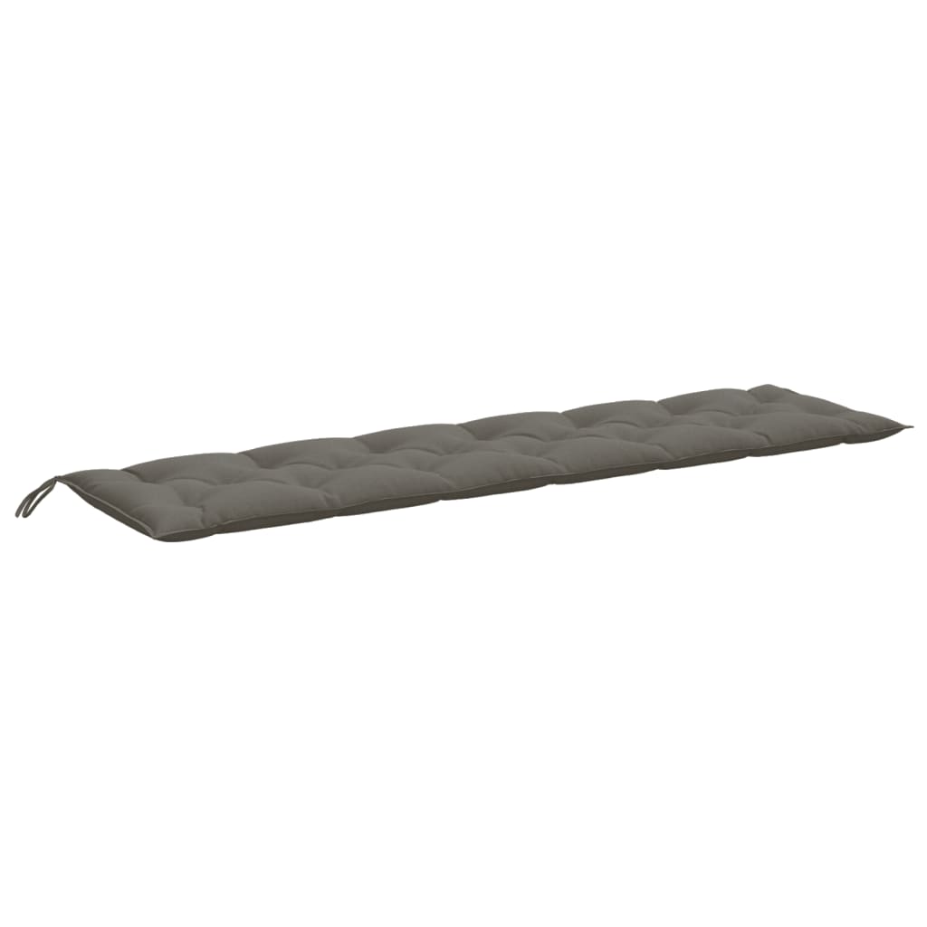 vidaXL Coussins de banc de jardin 2 pcs Mélange gris foncé 200x50x7 cm Tissu