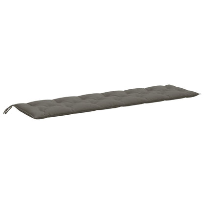 vidaXL Coussins de banc de jardin 2 pcs Mélange gris foncé 200x50x7 cm Tissu