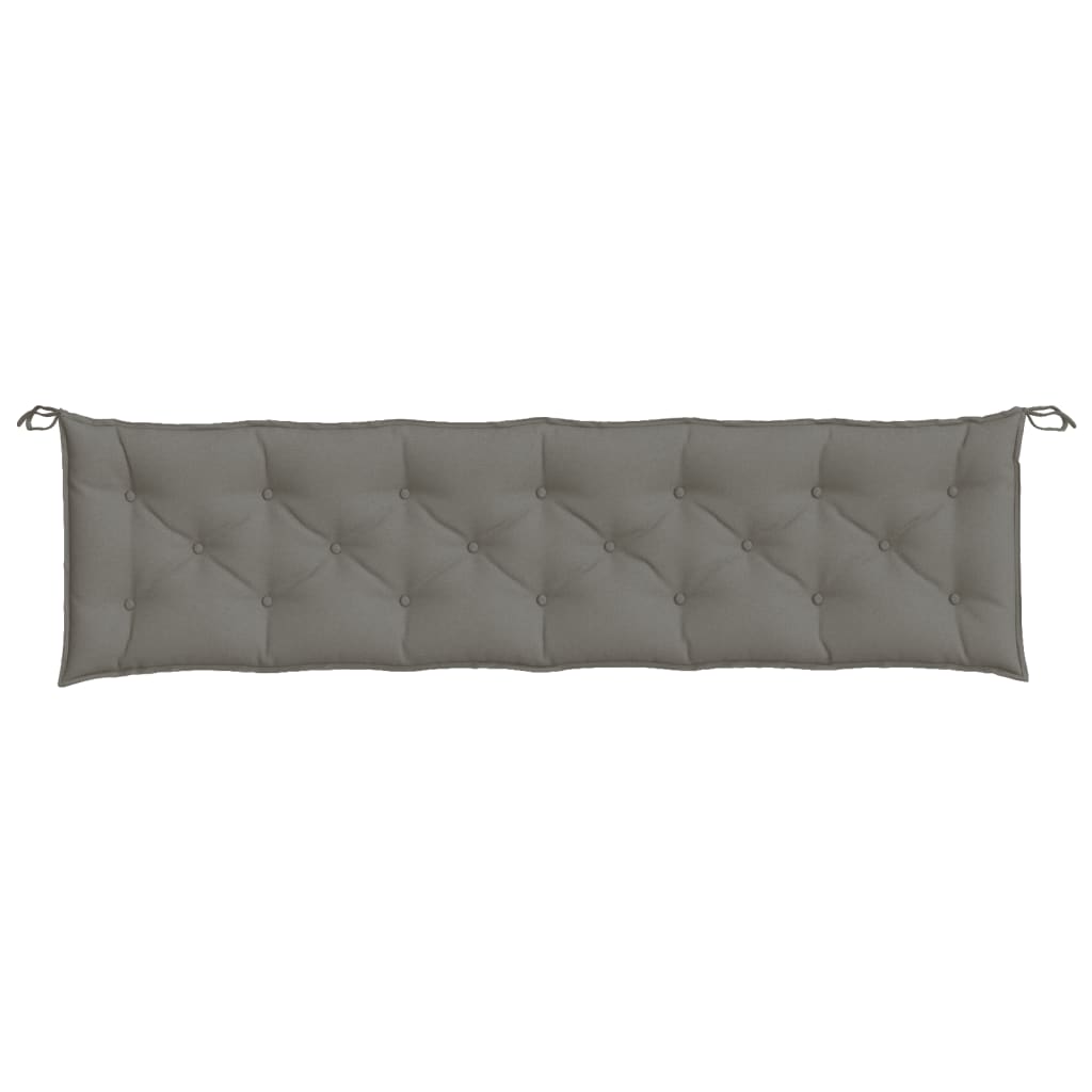 vidaXL Coussins de banc de jardin 2 pcs Mélange gris foncé 200x50x7 cm Tissu