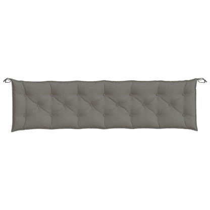 vidaXL Coussins de banc de jardin 2 pcs Mélange gris foncé 200x50x7 cm Tissu