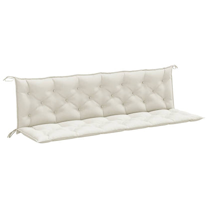 vidaXL Gartenbank-Auflagen 2 Stk. Melange Creme 200x50x7 cm Stoff