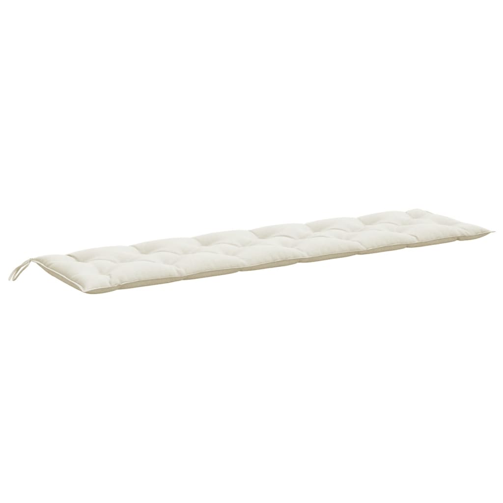 vidaXL Gartenbank-Auflagen 2 Stk. Melange Creme 200x50x7 cm Stoff