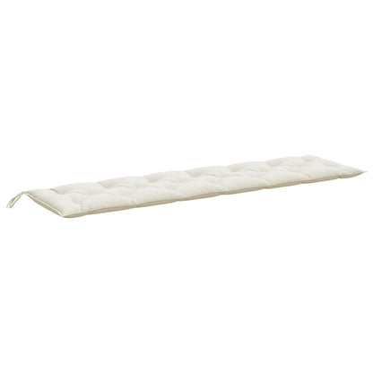 vidaXL Gartenbank-Auflagen 2 Stk. Melange Creme 200x50x7 cm Stoff
