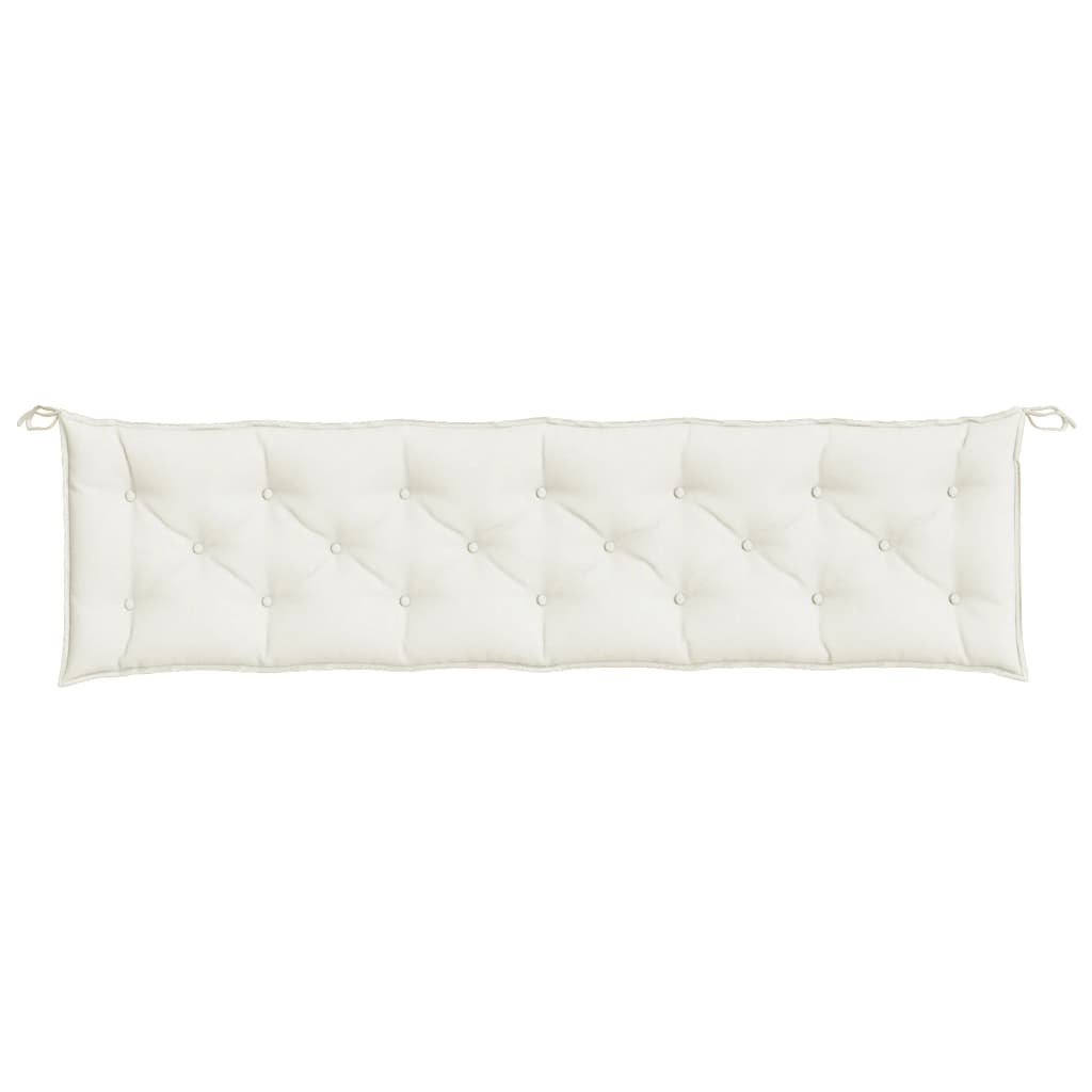 vidaXL Gartenbank-Auflagen 2 Stk. Melange Creme 200x50x7 cm Stoff