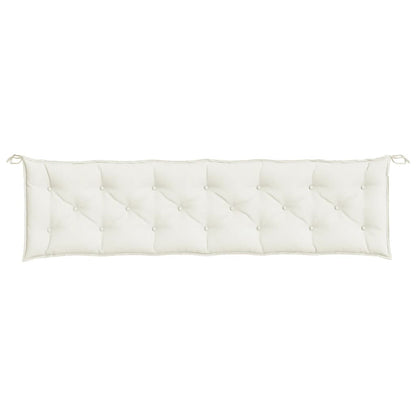 vidaXL Gartenbank-Auflagen 2 Stk. Melange Creme 200x50x7 cm Stoff