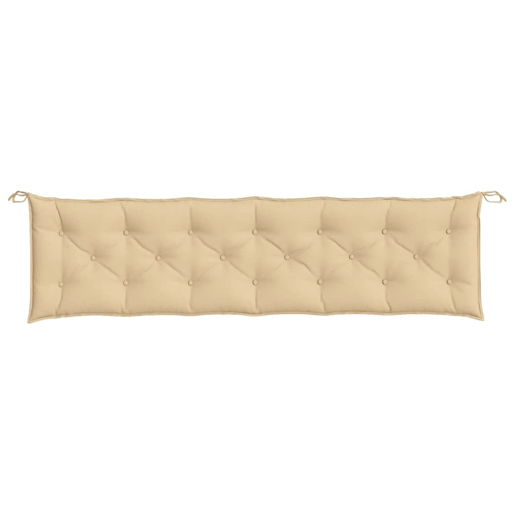 vidaXL Coussins pour banc de jardin 2 pcs Mélange Beige 200x50x7 cm Tissu