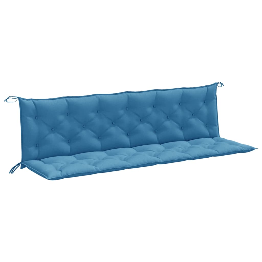 vidaXL Gartenbank-Auflagen 2 Stk. Melange Blau 200x50x7 cm Stoff