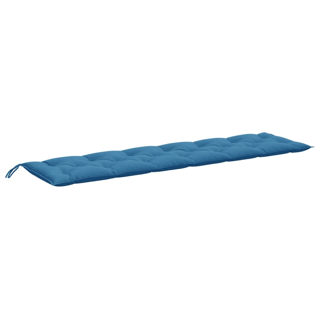 vidaXL Gartenbank-Auflagen 2 Stk. Melange Blau 200x50x7 cm Stoff