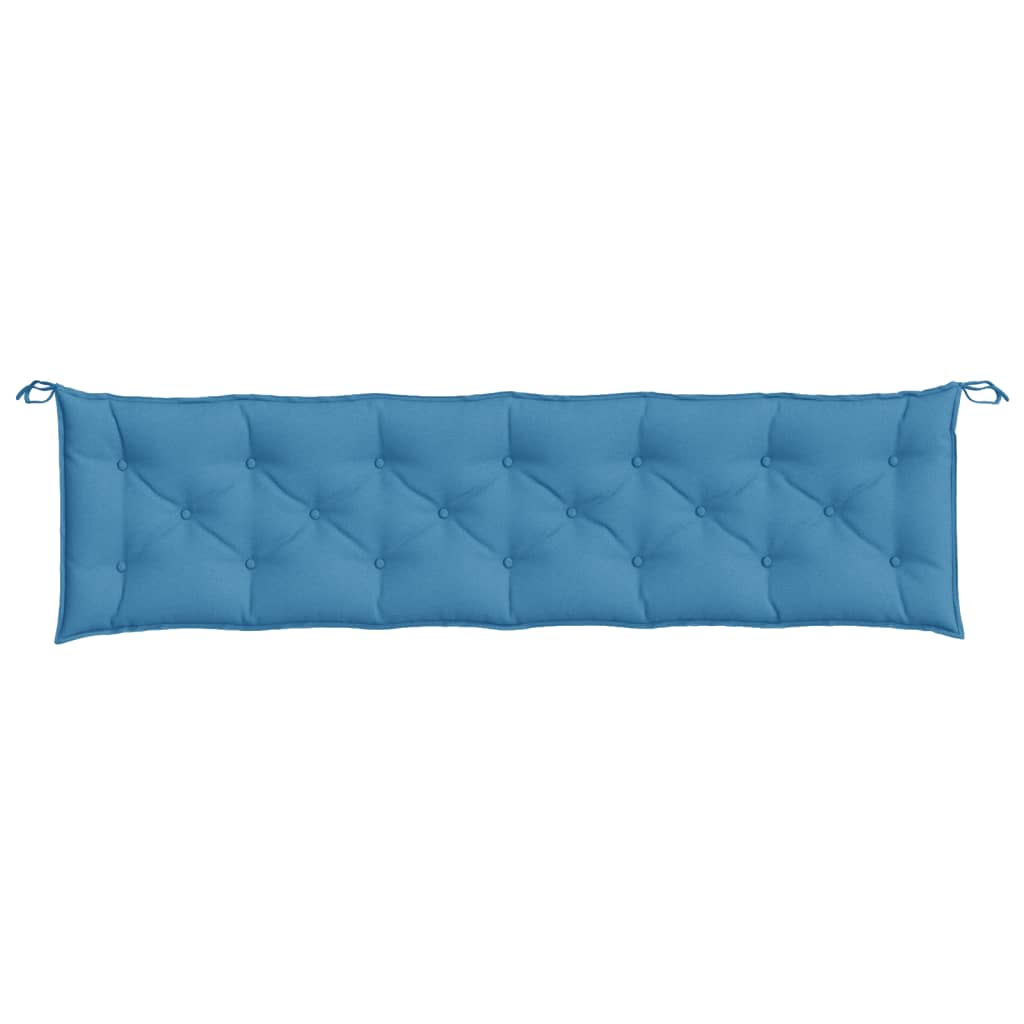 vidaXL Gartenbank-Auflagen 2 Stk. Melange Blau 200x50x7 cm Stoff