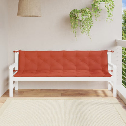 vidaXL Gartenbank-Auflagen 2 Stk. Melange Rot 200x50x7 cm Stoff