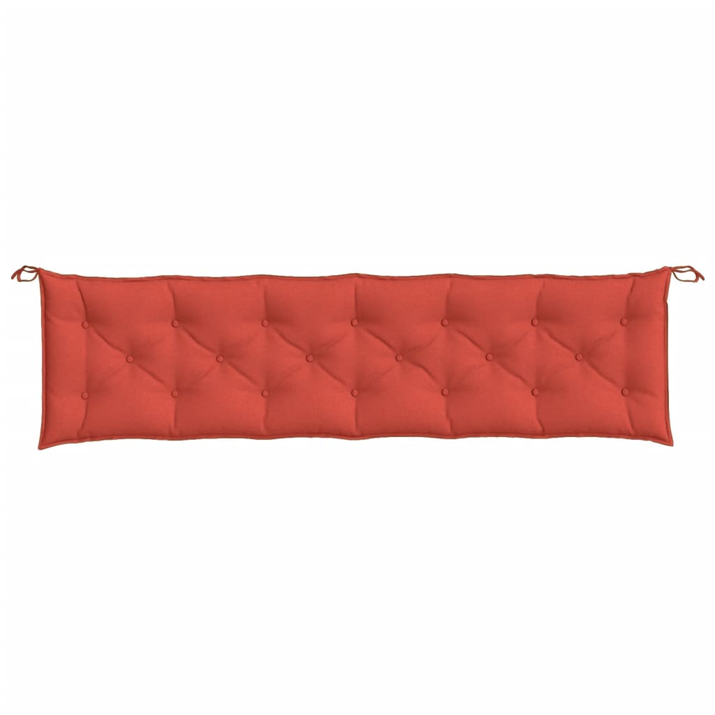 vidaXL Gartenbank-Auflagen 2 Stk. Melange Rot 200x50x7 cm Stoff