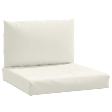 vidaXL Palettenkissen 2-tlg. Melange Creme Stoff