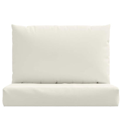 vidaXL Palettenkissen 2-tlg. Melange Creme Stoff