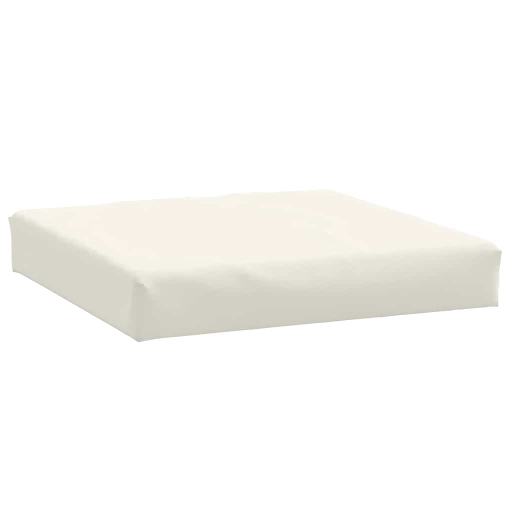 vidaXL Palettenkissen 2-tlg. Melange Creme Stoff