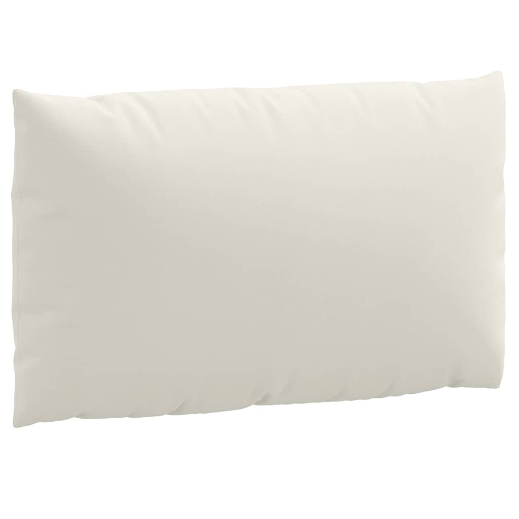 vidaXL Palettenkissen 2-tlg. Melange Creme Stoff