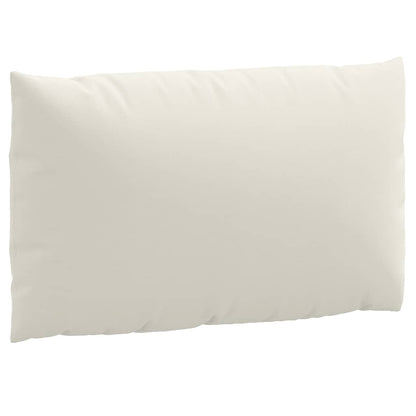 vidaXL Palettenkissen 2-tlg. Melange Creme Stoff