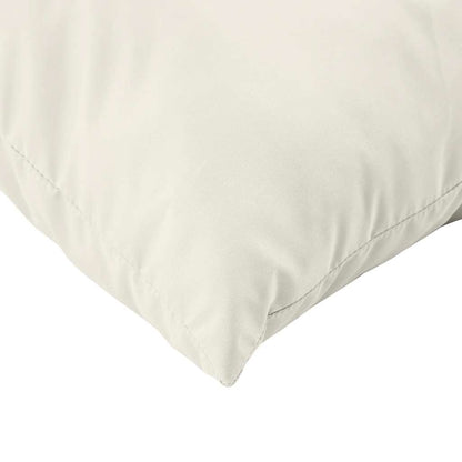 vidaXL Palettenkissen 2-tlg. Melange Creme Stoff