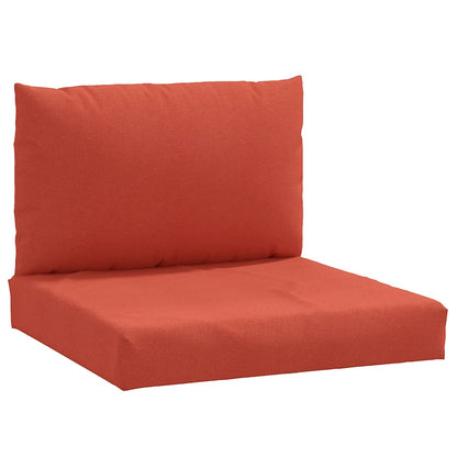vidaXL Coussins de palette 2 pcs Rouge chiné Tissu