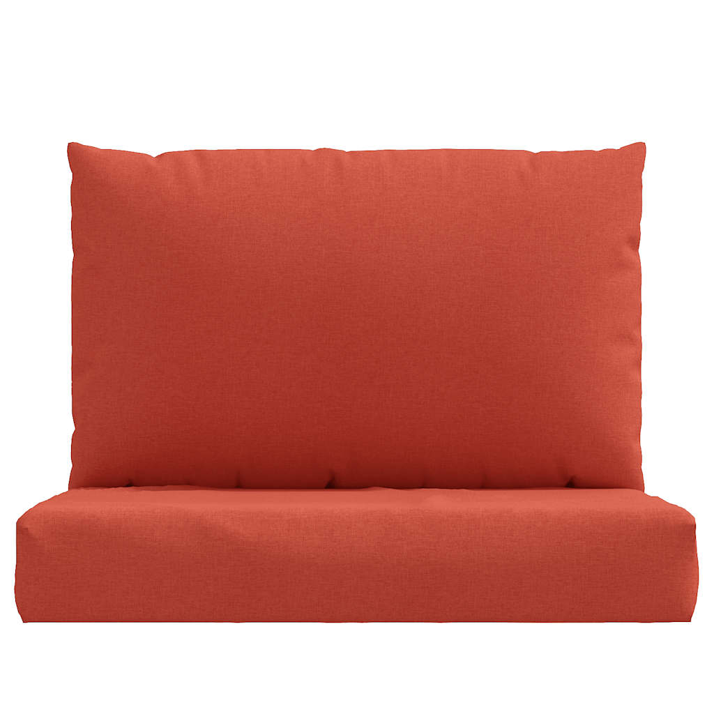 vidaXL Coussins de palette 2 pcs Rouge chiné Tissu