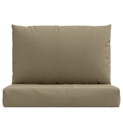 vidaXL Coussins de palette 2 pcs. Tissu chiné taupe