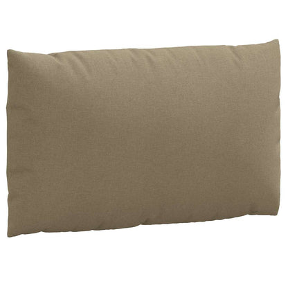 vidaXL Coussins de palette 2 pcs. Tissu chiné taupe