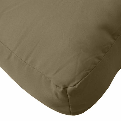 vidaXL Coussins de palette 2 pcs. Tissu chiné taupe